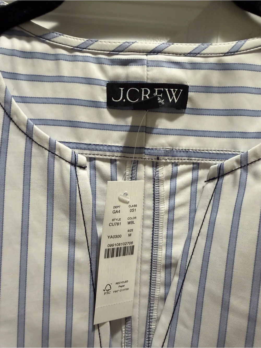 J. Crew - Pullover dress in striped structured cotton poplin